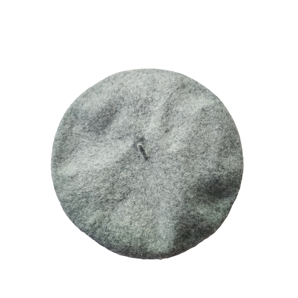 RIVIERA‎ Grey Wool Beret Classic French Hat Quiet Luxury Parisian Chic